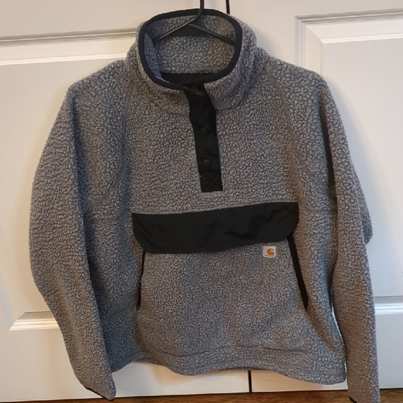 CARHARTT RELAXED FIT FLEECE SNAP FRONT PULLOVER - Picture 2 of 10